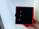 周六福（ZLF）七夕禮物  黃金耳釘女中式婚禮足金999雙喜耳飾喜結(jié)良緣 計(jì)價(jià) 1.12g 曬單實(shí)拍圖