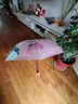 WCZ日本黑膠雙層太陽傘防曬防紫外線女手動折疊晴雨兩用遮陽反向傘up 粉芍藥 雙層三折反向傘帶包包 98cm 曬單實拍圖