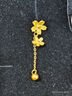 周六福櫻花黃金耳墜女足金耳飾花朵生日禮物計(jì)價(jià)A0914959 一對(duì) 約1.42g 曬單實(shí)拍圖