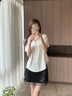 何佳功襯衫女白襯衫短袖通勤2025新款職業(yè)正裝面試襯衣女裝2025夏季新款 白色 M 【建議90-100斤】 曬單實(shí)拍圖