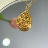 中國(guó)黃金（CHINA GOLD）黃金吊墜蓮花吊墜足金繁花水滴吊墜項(xiàng)鏈送老婆女友七夕情人節(jié)禮物 足金吊墜（約1.06g)+925鏈 曬單實(shí)拍圖