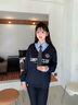 Teenie Weenie小熊女裝衛(wèi)衣2025秋季新款學(xué)院風(fēng)可拆卸領(lǐng)帶拼接襯衫 藏青色 S 曬單實拍圖