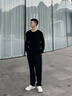 Calvin KleinJeans25秋季新款男士ck羊毛混紡休閑圓領(lǐng)內搭針織衫毛衣40QM313 UB1-太空黑 L 曬單實(shí)拍圖