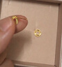 六福珠寶足金爆閃銅錢(qián)精致蜂巢黃金耳釘耳飾 計價(jià) L19G0004DS 1.62克(含工費144元) 配硅膠耳堵 曬單實(shí)拍圖
