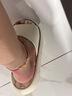 夕愛(ài)金樓腳鏈黃金 999足金轉(zhuǎn)運(yùn)珠小拖鞋金珠子吊墜編織本命年紅腳繩女 拖鞋+2粒金珠 腳鏈 約0.5-0.7g 曬單實(shí)拍圖