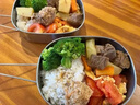 碉凰回憶二廠老飯盒304不銹鋼飯盒食品級老式鐵飯盒上班族蒸飯盒小學(xué) 201單層飯盒-中號【送筷勺】 800ml 曬單實拍圖