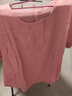 麥婭洛麻料女裝亞麻高級女上衣高端天絲棉麻襯衫短袖t恤年輕媽媽夏裝小 粉色【冰絲棉麻】 3XL 【約140-155斤】 曬單實(shí)拍圖
