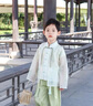 耀王兒童漢服春秋女童套裝男童長(cháng)袖新中式演出服寶寶中國風(fēng)唐裝STX03 綠色男女同款 120 曬單實(shí)拍圖
