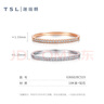 謝瑞麟（TSL） 18k金鉆石戒指女寵愛系列排戒疊戴鉆戒指環(huán)63660 K白-15號（鉆石共19顆，約6分） 曬單實拍圖