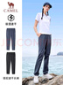 駱駝（CAMEL）速干透氣運(yùn)動(dòng)褲女跑步休閑直筒梭織褲子 J25BAXLN072 幻影黑 XL 曬單實(shí)拍圖
