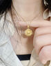 中國黃金（CHINA GOLD）黃金項鏈女士足金純金太陽花吊墜女七夕情人節(jié)禮物送女友老婆 吊墜約2.0g+銀鏈+甄選禮盒 曬單實拍圖