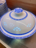 吉樂(lè)馳（JILECHI）整套景德鎮(zhèn)碗碟青花玲瓏餐具碗盤套裝高白泥釉下彩輕奢搬家結(jié)婚禮 青花玲瓏千里江山 68頭 曬單實(shí)拍圖