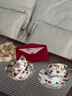 物?。╓OOCH）仲夏花園結婚禮物咖啡杯盒高級法式下午茶喬遷暖房生日訂婚送新人 仲夏花園系列杯碟對杯+紅金禮盒 曬單實(shí)拍圖
