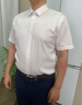 九牧王【公務(wù)免燙】短袖襯衫男正裝夏季冰絲涼爽商務(wù)通勤垂墜上衣小冰襯 白色【免燙3A抗菌】 E20217 42 180/100A 曬單實(shí)拍圖