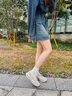 星期六復古德訓鞋女鞋夏季厚底老爹鞋透氣百搭戶(hù)外休閑運動(dòng)鞋軟底慢跑鞋 土黃色 37 (235mm) 標準碼 曬單實(shí)拍圖