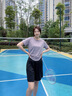 PHIGEER高腰寬松運(yùn)動(dòng)短褲女專業(yè)訓(xùn)練健身五分褲夏季2025新款跑步休閑褲子 黑色五分褲 M 曬單實(shí)拍圖