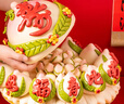 優(yōu)膳坊（YOUSHANFANG）壽桃饅頭送老人生日祝壽禮物長(zhǎng)輩過(guò)壽中式蛋糕花饃花餑餑實(shí)用禮品 壽比南山（內(nèi)含小桃約5斤） 曬單實(shí)拍圖