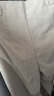 德瑪納【設計感西裝褲】秋季中腰寬松闊腿休閑褲子女褲 淺咖色 S  曬單實拍圖