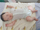 貝樂咿嬰兒衣服莫代爾連體衣夏季薄款男女寶寶爬服哈衣小孩外出服睡衣 6844-淺藍(lán)+6847-淺綠 66cm （3-6個月12-15斤） 曬單實拍圖