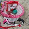 Tooquv自行車(chē)彩色編織車(chē)籃兒童單車(chē)皮帶綁帶車(chē)籃滑板車(chē)車(chē)前籃筐童車(chē)車(chē)筐 中號-白粉色 曬單實(shí)拍圖
