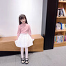 班尼路童裝女童裙子夏季兒童半身裙2025年新款洋氣學(xué)院風(fēng)短裙JK百褶裙 淺粉 BNL粉心兔寶寶QS 110 曬單實(shí)拍圖