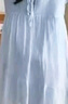 婧麒（JOYNCLEON）孕婦連衣裙夏季新款法式溫柔風(fēng)小清新裙子胖mm顯瘦遮肚子裙子 藍(lán)色裙子Jly158506 L 曬單實拍圖