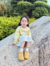 百麗童鞋女童勃肯鞋2025秋季新款兒童寶寶皮鞋小女孩時尚包頭軟底單鞋 黃色 27 腳長15.9-16.5cm 曬單實拍圖