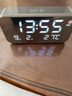 三每 電子鬧鐘LED學(xué)生鬧鐘大屏鏡面夜光聲控電子鐘客廳表臺鐘溫度M1 深空灰 曬單實(shí)拍圖