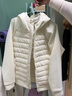 尡韻2025年秋冬季潮牌高級感成熟穩重男裝輕薄款連帽休閑拼接棉衣外套 白色 L 曬單實(shí)拍圖