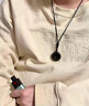 中國黃金（CHINA GOLD）烏金天然黑曜石平安扣吊墜男女招財(cái)轉(zhuǎn)七夕情人節(jié)禮物送女朋友老婆 【甄選級】烏金黑曜石平安扣吊墜-小版 曬單實(shí)拍圖