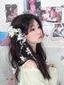 歐陽先生古風(fēng)配飾山漢服頭飾流蘇步搖發(fā)簪仙發(fā)冠套女古裝發(fā)夾簪子發(fā)飾 山茶花全套(4件套) A21-104 曬單實拍圖