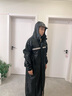 唯悠集雨衣一體式全身防暴雨套裝成人男士長(cháng)款風(fēng)衣式雨衣騎手電動(dòng)車(chē)雨披 黑色-3XL【身高176-180cm適用】 曬單實(shí)拍圖