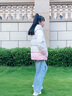 波司登（BOSIDENG）25年新款男女兒童短款5A抗菌4防面料大兜連帽羽絨服T250246915DS 【店長推薦】雪粉漸變|9BN6 140 /64 約 130-140cm 30kg 曬單實拍圖