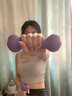 CALLIVEN女士小啞鈴浸塑家用練手臂美背家用健身器材紫色一對裝2kg*2 曬單實拍圖
