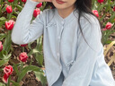 小野七天薄荷曼波芭蕾風(fēng)針織開(kāi)衫蝴蝶結藍色毛衣甜妹韓系春夏 天藍色 均碼 【90-110斤】 曬單實(shí)拍圖