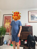 天蠶80S天絲莫代爾男士睡衣夏季薄款圓領(lǐng)無(wú)痕短袖家居服套裝 鋼藍(lán) 2XL 曬單實(shí)拍圖