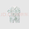 巴厘小豬新生兒衣服夏季長(zhǎng)袖薄款空調(diào)服睡衣國(guó)風(fēng)寶寶綁帶和尚服嬰兒連體衣 初夏即事 66cm 曬單實(shí)拍圖