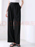 百圖betu女裝2025夏季新款休閑闊腿褲金屬扣袢通勤西褲褲子女2505T61 黑色 L 曬單實拍圖