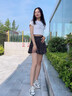 佐敘黑色碎花蛋糕短裙女夏季2025新款高腰遮肚顯瘦包臀裙氣質(zhì)甜美短裙 黑色 M （80-95斤） 曬單實拍圖