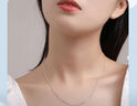 周六福（ZLF）七夕禮物  S925銀飾項鏈女百搭簡(jiǎn)約無(wú)吊墜銀飾素鏈子O字鏈配飾 素鏈45cm 曬單實(shí)拍圖
