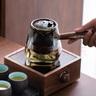 領(lǐng)藝茶壺煮茶壺煮茶器電陶爐加熱燒水壺側(cè)把玻璃壺+相思木電陶爐 曬單實拍圖