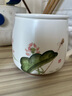 束氏高溫瓷大容量茶水分離杯手繪陶瓷杯帶蓋泡茶杯過濾水杯茶具辦公杯 曬單實(shí)拍圖