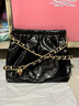 CHARLES&KEITH子母鏈條大容量流浪包托特包單肩斜挎包女包生日禮CK2-40671449 Black黑色 L 曬單實拍圖