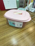 特百惠（Tupperware）微波飯盒800ml微波層疊小方盒2件套學(xué)生便當(dāng)盒便攜餐具冷藏 微波層疊方盒(粉+紫) 2件套 曬單實(shí)拍圖