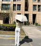 JCZS德國品牌晴雨兩用遮陽傘防曬防紫外線女2025新款加大加厚加固折疊 【一傘兩用自動款】白玉晚香 曬單實拍圖