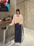 Calvin KleinJeans25春夏新款女士ck背心V領(lǐng)寬松短款針織開衫兩件套47AB311 LN4-牡丹粉 M 曬單實拍圖