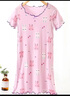 KIDS MAM&DAD女童莫代爾睡裙大童睡衣兒童面膜睡衣裙冰絲家居服夏季透氣薄款 21214紫小兔 150 cm 曬單實(shí)拍圖