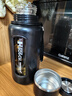 玻璃水杯防摔男款大容量雙層耐高溫便攜茶杯2000ml泡茶水分離杯子 【茶倉款】商務黑800ml 曬單實拍圖