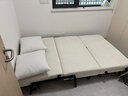 艾妮夢沙發(fā)床折疊兩用午休床客廳陽臺復(fù)古布藝燈芯絨小戶型沙發(fā)SFC01 米白色120cm【雙人款】 曬單實(shí)拍圖