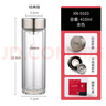 希諾（HEENOOR）雙層玻璃杯男士商務(wù)高檔車(chē)載透明水杯辦公家用泡茶杯子X(jué)N-9103 曬單實(shí)拍圖